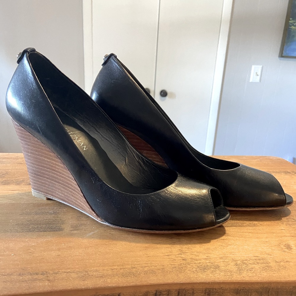 Women’s Stuart Weitzman Peep Toe Wedge